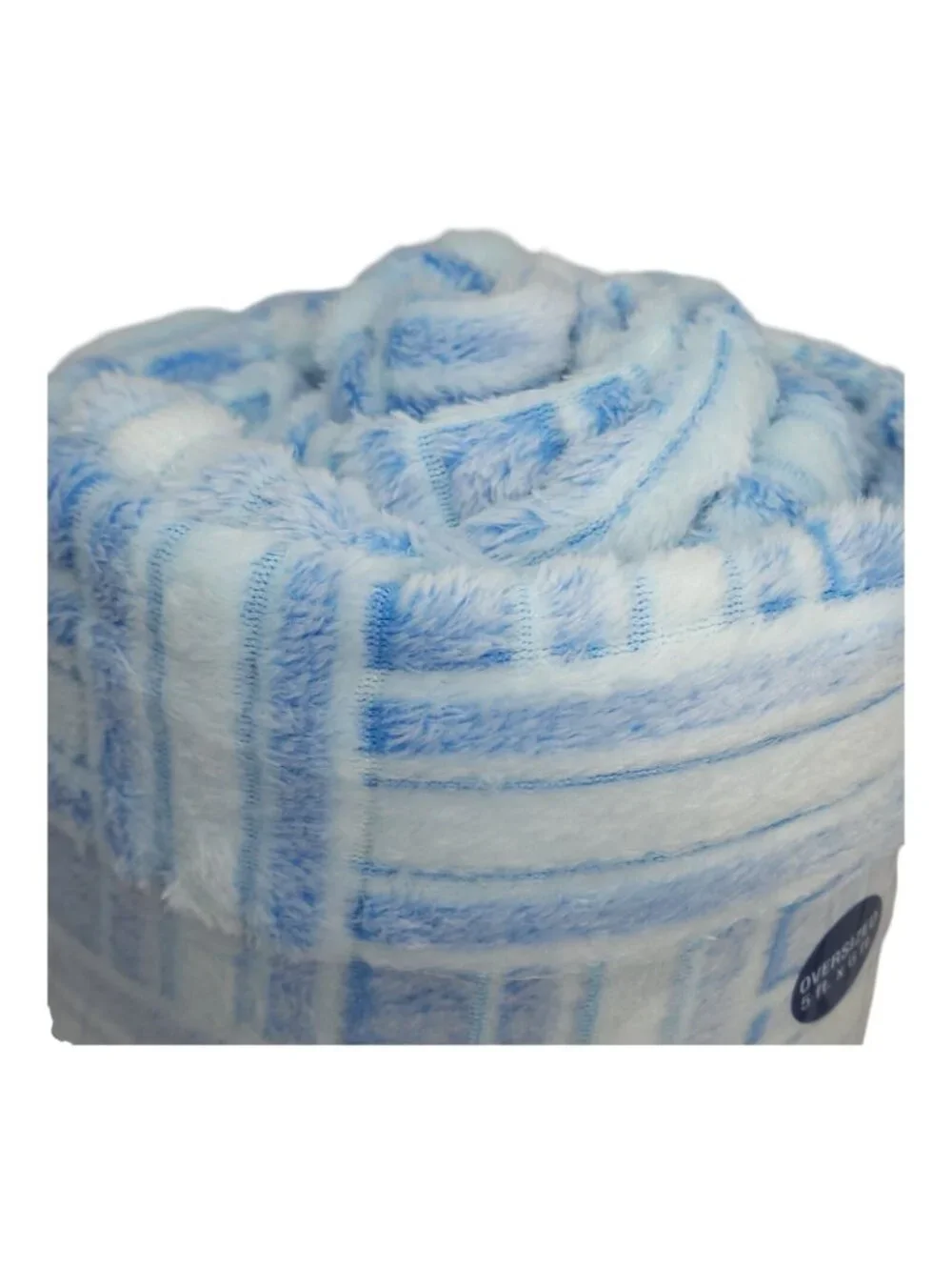 The Big One Oversized Plush Throw Blanket Blue Vintage Weave  6'x5' or 60